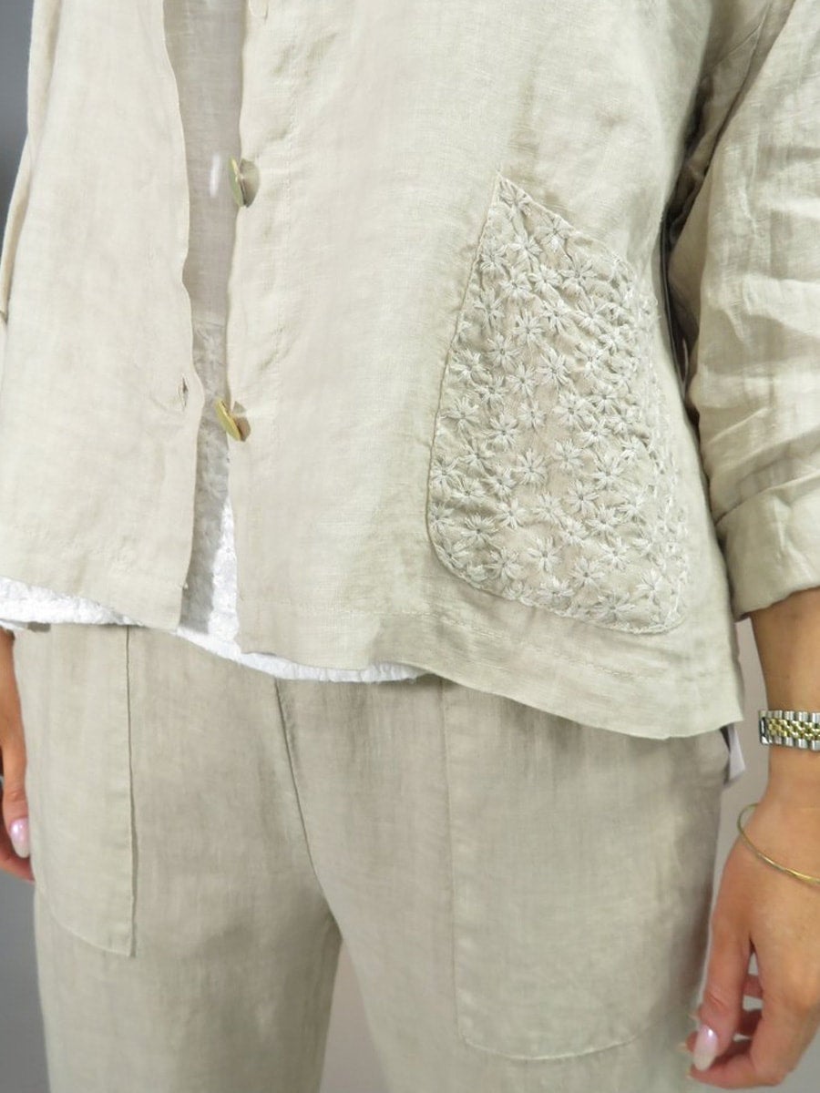 Embroidered 2024 deck jacket