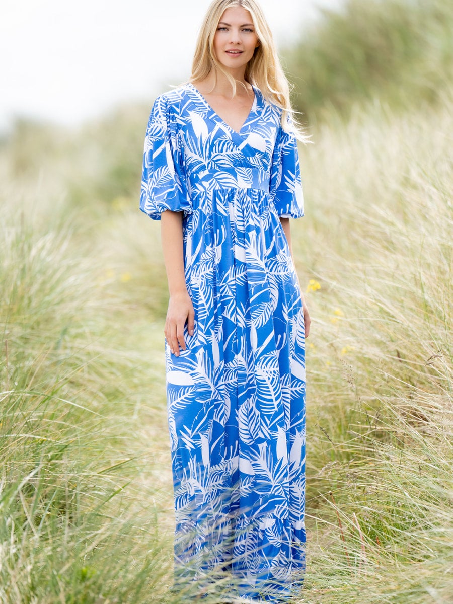 Leaf print maxi cheap