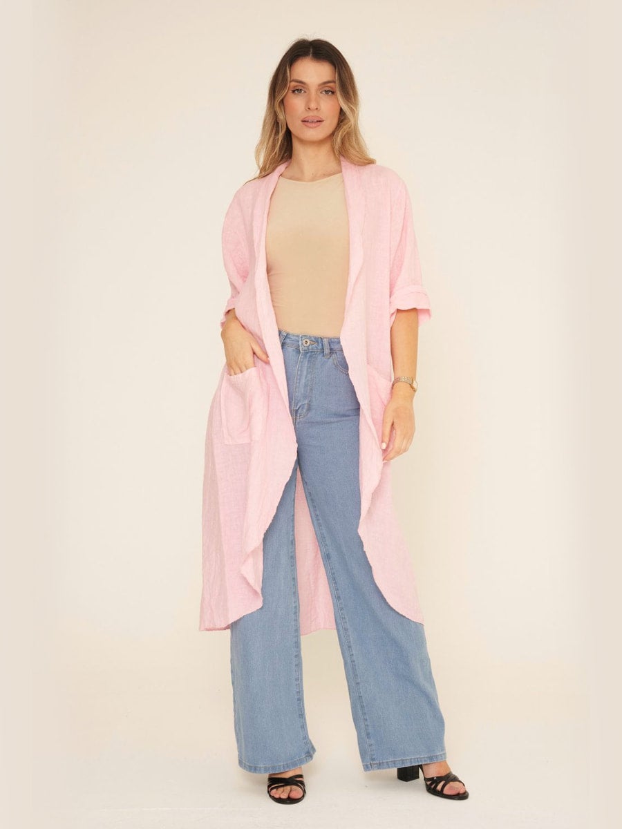 Waterfall linen jacket shop